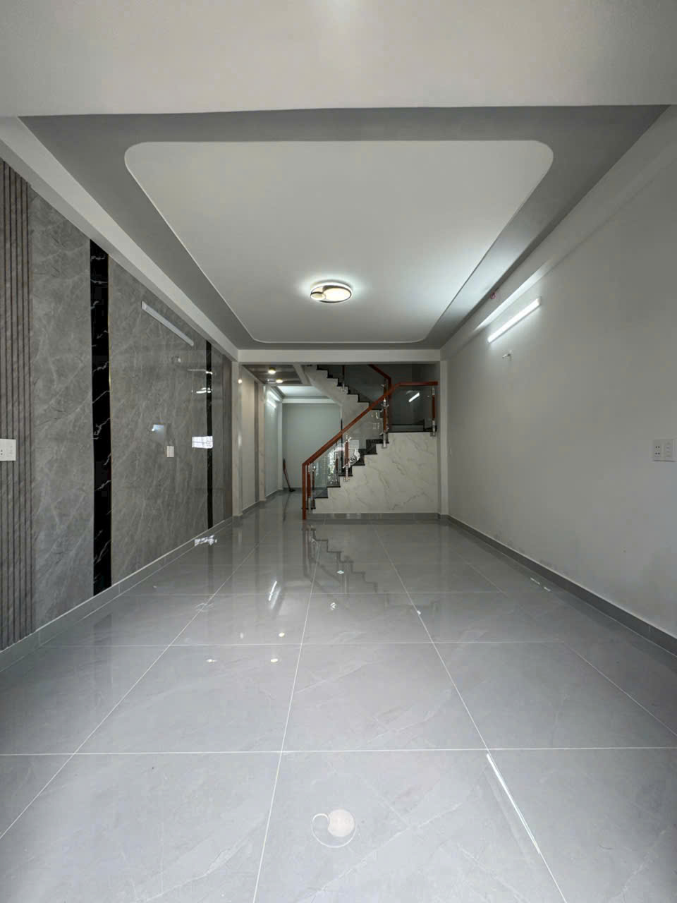 Công trình tấm nhựa ốp tường PVC Vân đá