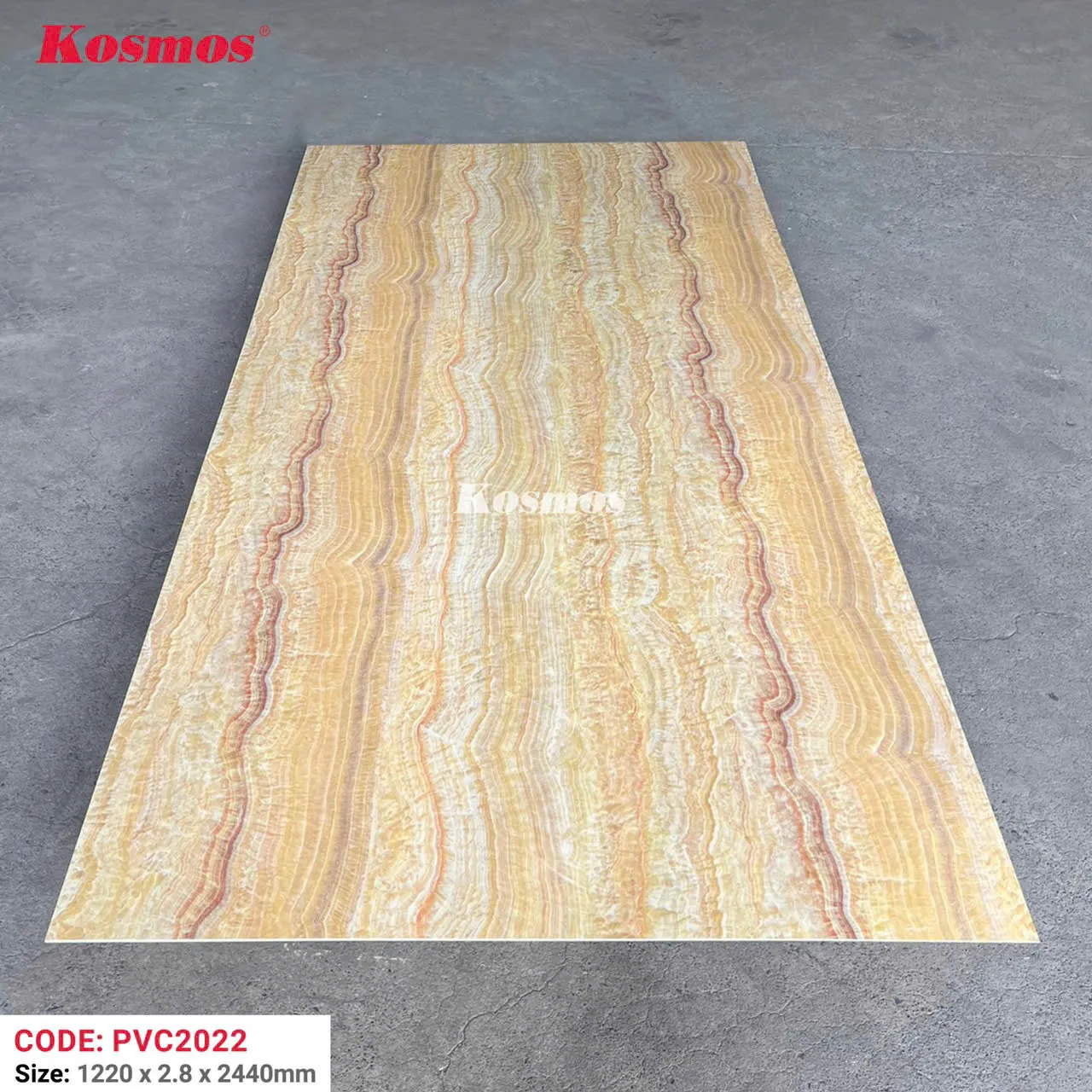 Thi công  nhựa ốp tường pvc giả đá Kosmos - 1m vuông tấm nhựa giả đá - Ảnh 6