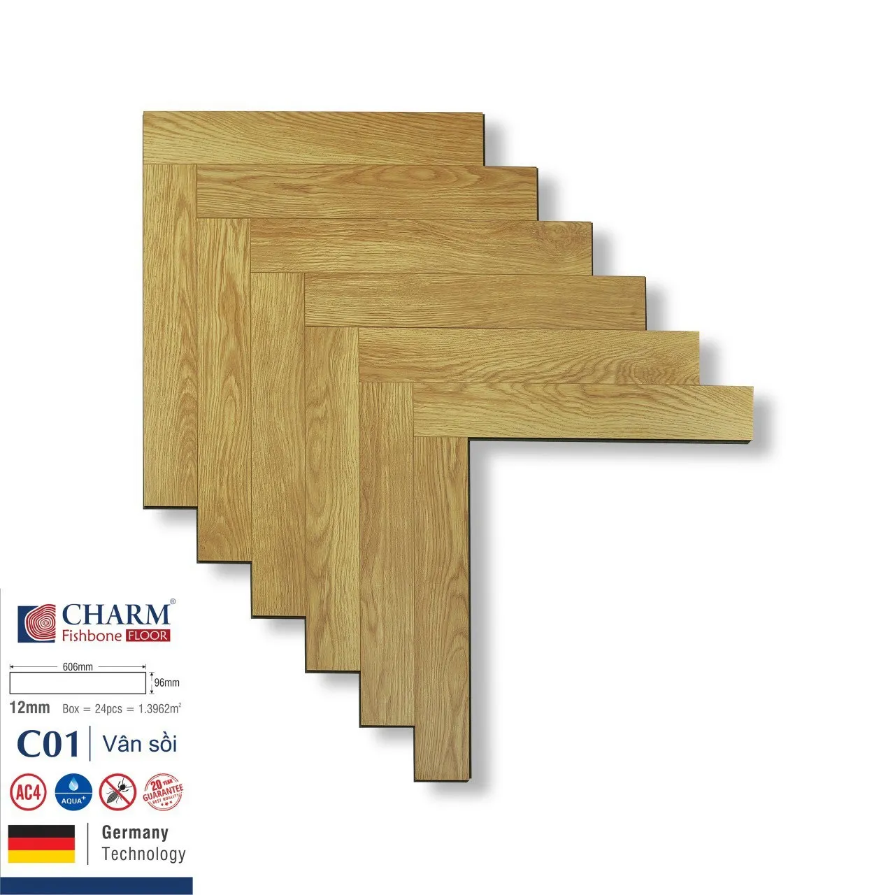 Sàn gỗ Charm xương cá C01