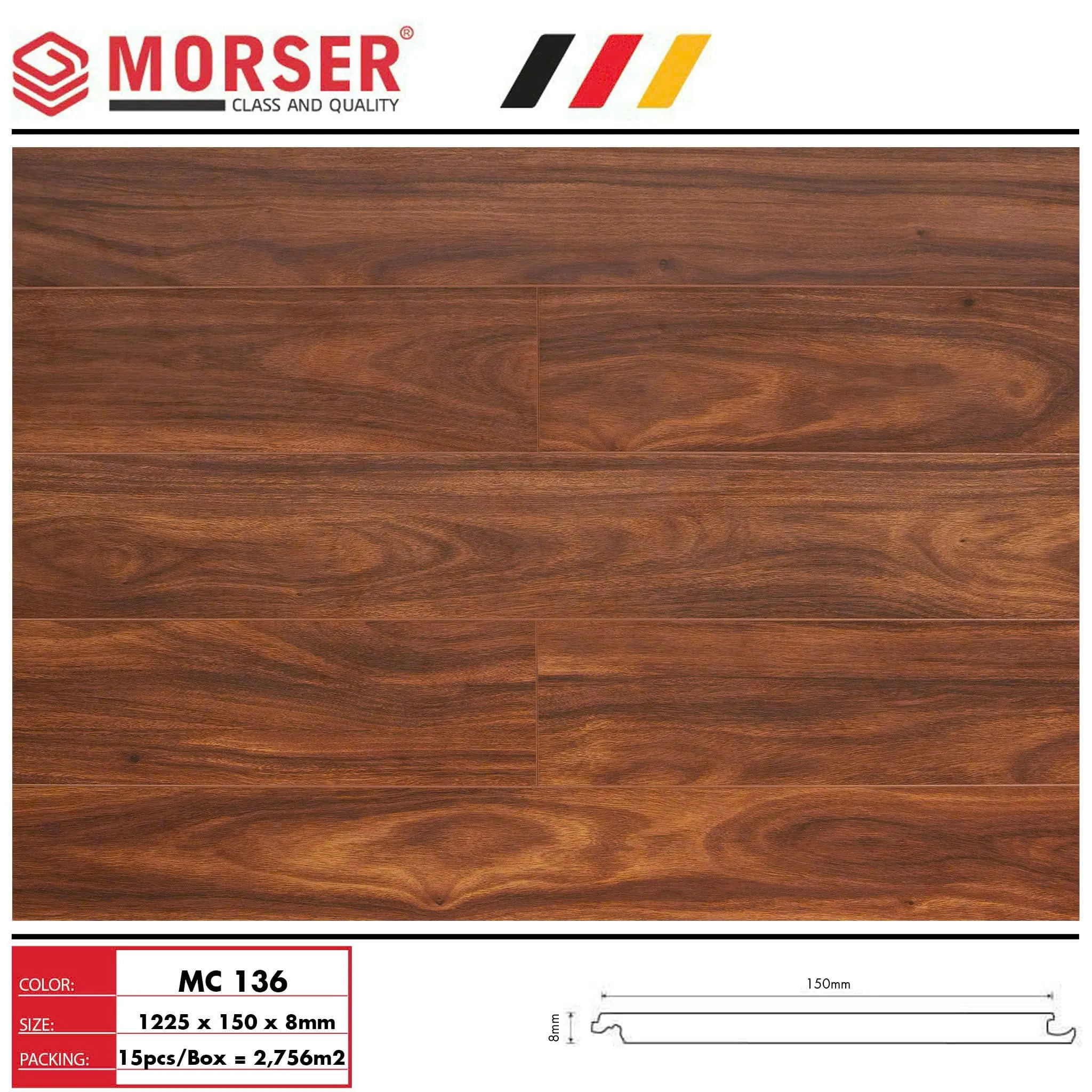 Sàn gỗ Morser MC131 8mm - Ảnh 11