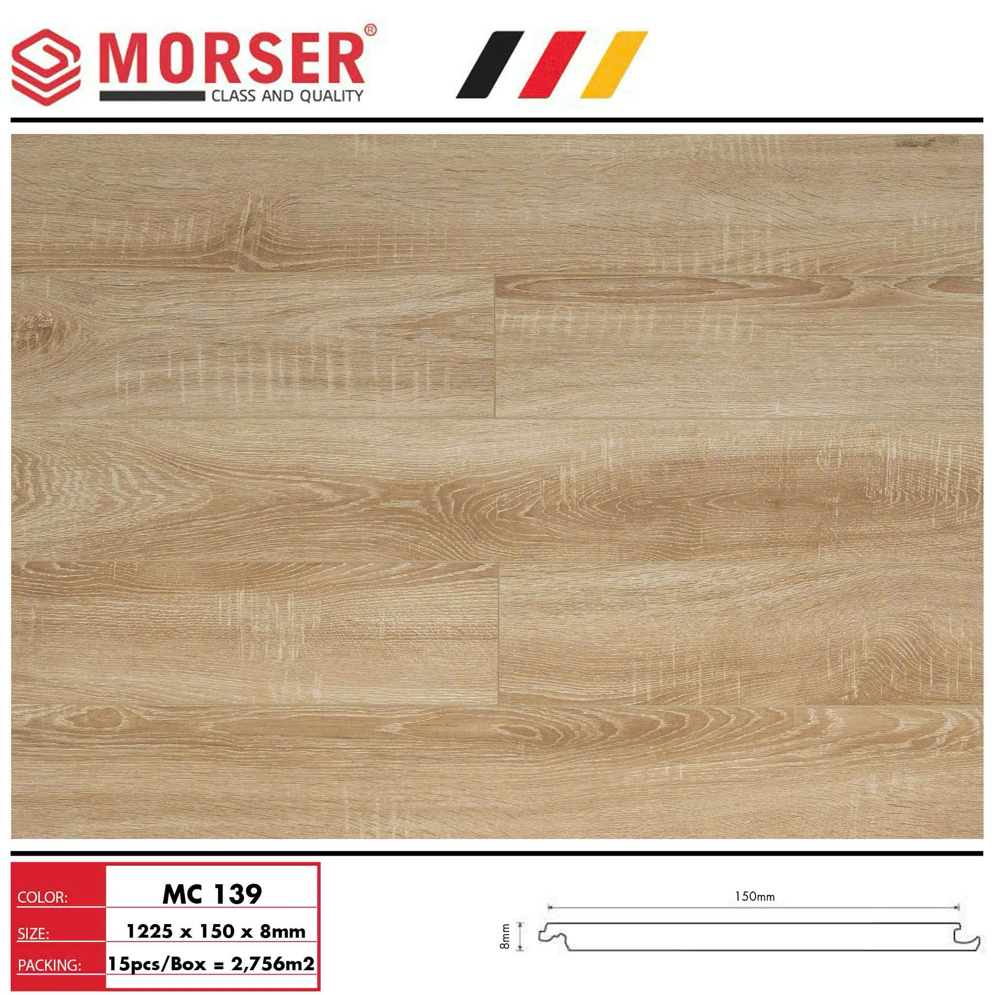 Sàn gỗ Morser MC131 8mm - Ảnh 15